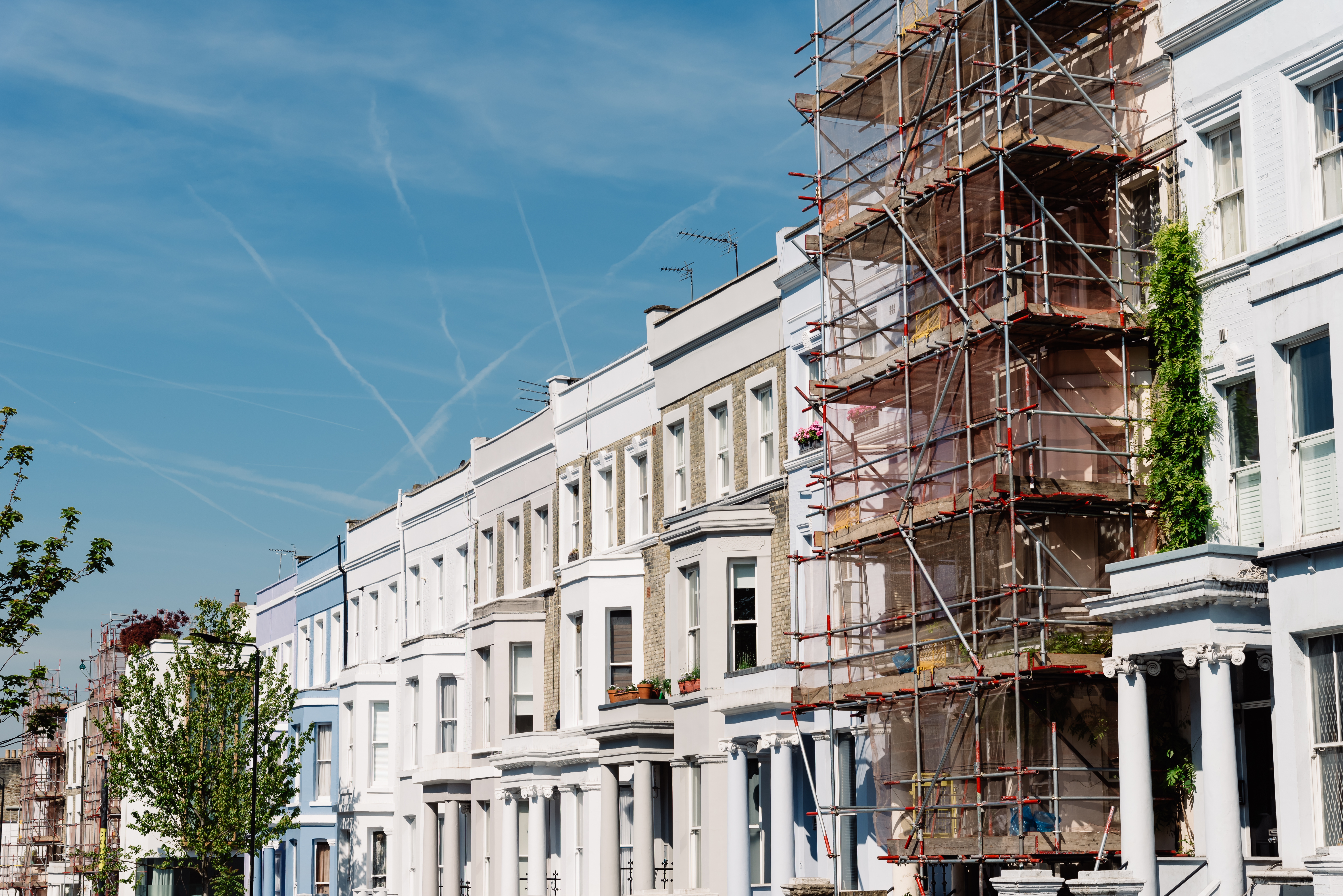 scaffolding on building