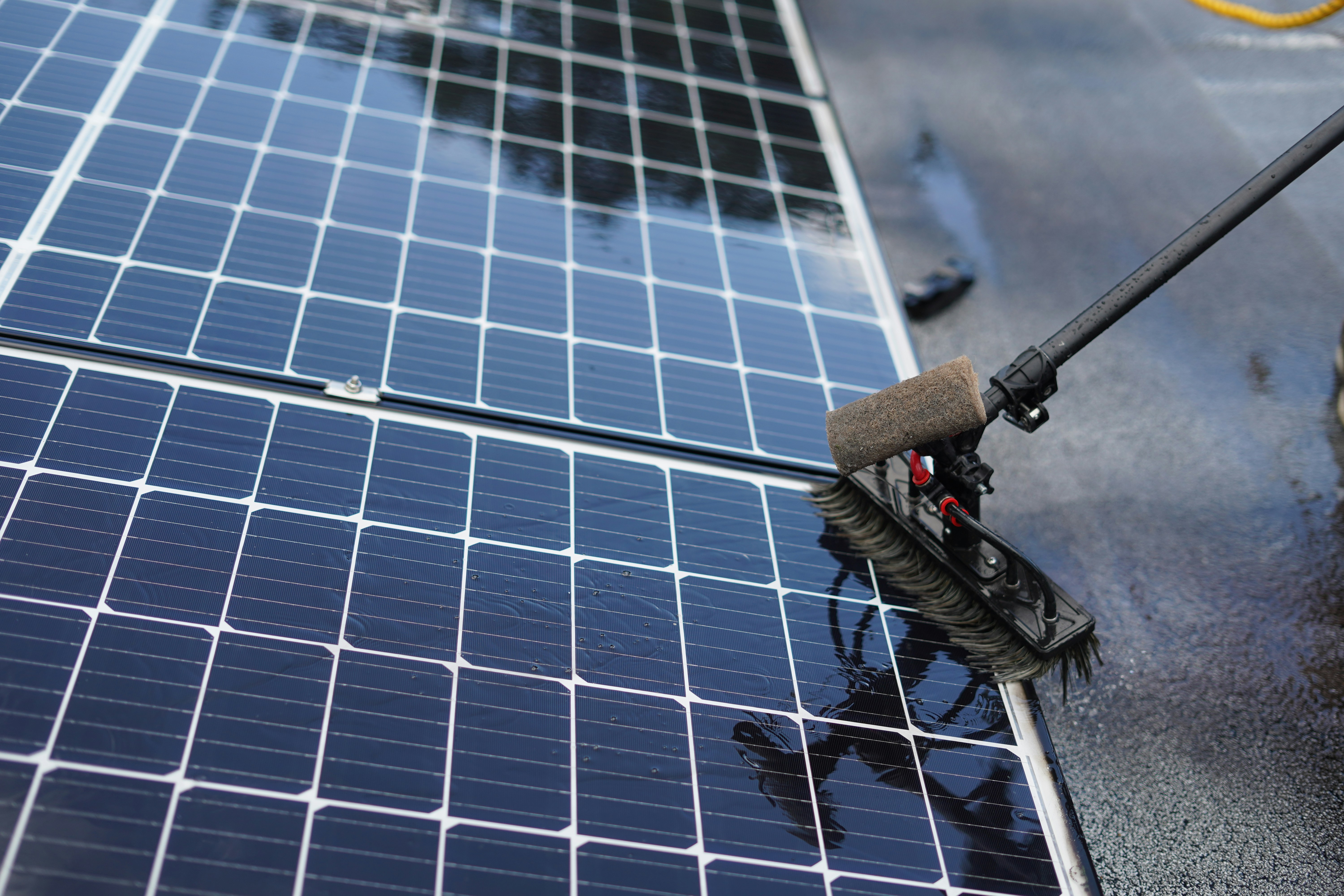 cleaning solar panels